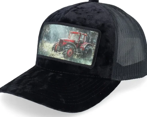 Best Calza Pennello Abandoned Tractor Velvet A-Frame Trucker - Black