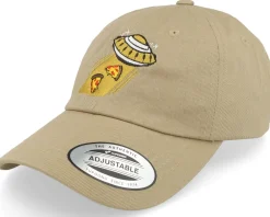Dad Cap-Abducted Pizza Khaki Dad Cap -