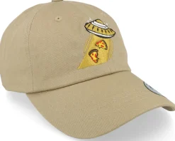 Dad Cap-Abducted Pizza Khaki Dad Cap -