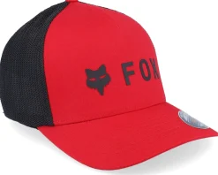 New Fox Absolute Hat Flame Red/Black Mesh Flexfit -
