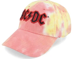 Hot American Needle Acdc Tie Dye Ballpark Red/Orange/Yellow Dad Cap -