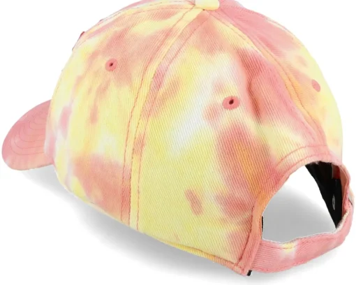 Hot American Needle Acdc Tie Dye Ballpark Red/Orange/Yellow Dad Cap -