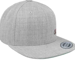 Snapback-Iconic Ace Hearts Spades Clubs Heather Grey Snapback