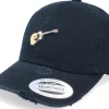 Dad Cap-Abducted Acoustic Guitar Patch Black Destroyed Dad Cap -