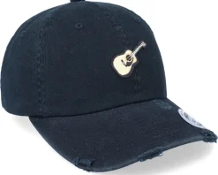 Dad Cap-Abducted Acoustic Guitar Patch Black Destroyed Dad Cap -