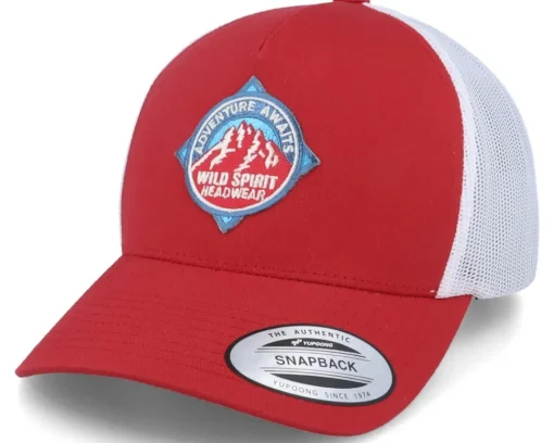 Trucker-Wild Spirit Adventure Awaits Patch Red/White Trucker -