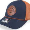 Trucker-Wild Spirit Adventures Expeditions Navy/Orange Rope A-Frame Trucker - Blue