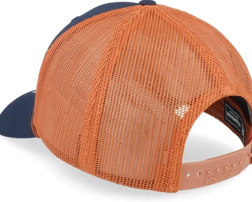Trucker-Wild Spirit Adventures Expeditions Navy/Orange Rope A-Frame Trucker - Blue