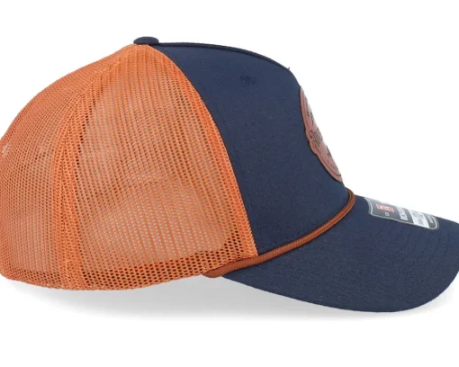 Trucker-Wild Spirit Adventures Expeditions Navy/Orange Rope A-Frame Trucker - Blue