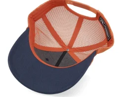 Trucker-Wild Spirit Adventures Expeditions Navy/Orange Rope A-Frame Trucker - Blue