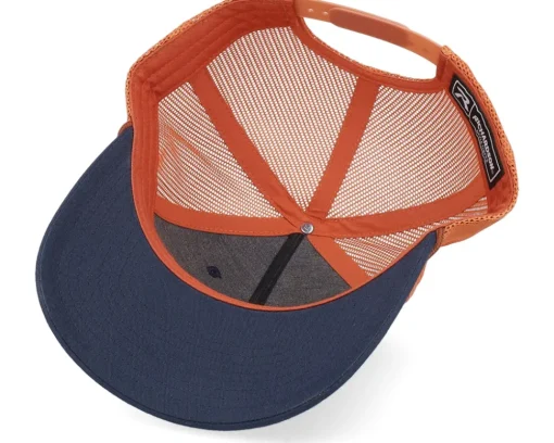 Trucker-Wild Spirit Adventures Expeditions Navy/Orange Rope A-Frame Trucker - Blue