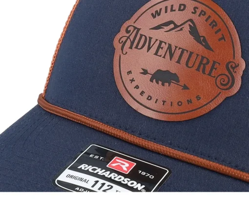 Trucker-Wild Spirit Adventures Expeditions Navy/Orange Rope A-Frame Trucker - Blue