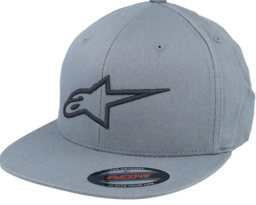 Best Alpinestars Ageless Flat Hat Charcoal/Black Fitted -