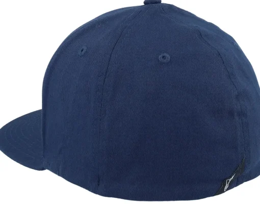 Motor-Alpinestars Ageless Flat Hat Navy/Gold Fitted -