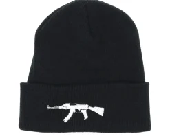 Clearance GUNS n SKULLS AK47 Black Beanie -