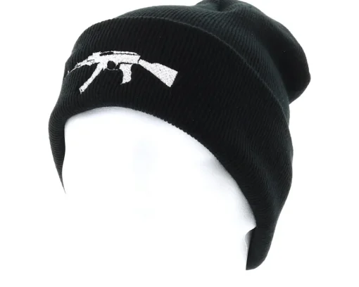 Clearance GUNS n SKULLS AK47 Black Beanie -