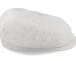 Flat Caps-CTH Ericson Alan Linen Natural Flat Cap -