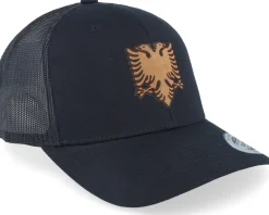 Trucker-Iconic Albanian Eagle Patch Black Trucker -