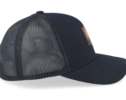 Trucker-Iconic Albanian Eagle Patch Black Trucker -