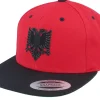 Clearance Iconic Albanian Eagle Patch Red/Black Snapback -