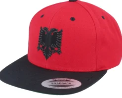 Clearance Iconic Albanian Eagle Patch Red/Black Snapback -