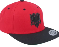 Clearance Iconic Albanian Eagle Patch Red/Black Snapback -