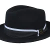 Fedora-MJM Hats Alberto 100 % Wool Black Fedora -