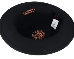 Fedora-MJM Hats Alberto 100 % Wool Black Fedora -