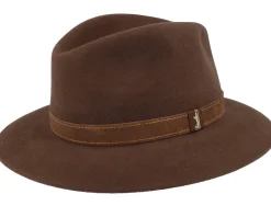 Clearance Borsalino Alessandria Dattero Brown Traveller -