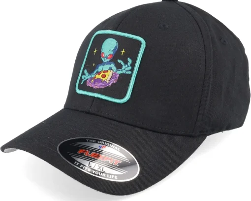 Flexfit-Iconic Alien Space Pizza Patch Black Flexfit -