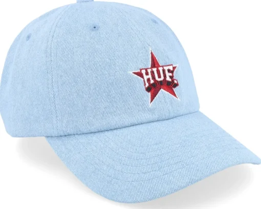 Discount HUF All Star 6 Panel Cv Hat Light Dad Cap - Blue