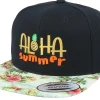 Snapback-Iconic Aloha Summer Black/Floral Mint Snapback -