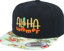 Snapback-Iconic Aloha Summer Black/Floral Mint Snapback -