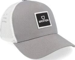 Trucker-Brixton Alpha Block X C Mp Mesh Cap Pebble/White Trucker - Grey