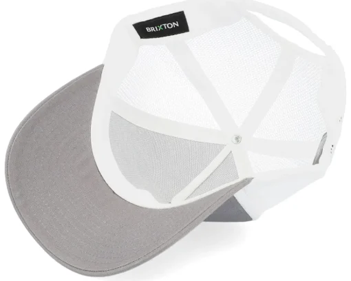 Trucker-Brixton Alpha Block X C Mp Mesh Cap Pebble/White Trucker - Grey