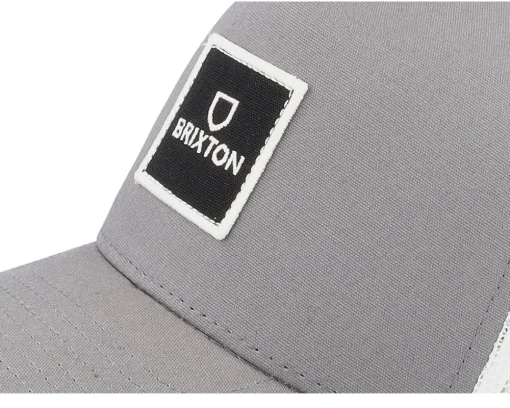 Trucker-Brixton Alpha Block X C Mp Mesh Cap Pebble/White Trucker - Grey