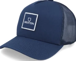 Trucker-Brixton Alpha Block X C Mp Mesh Cap Pebble/White Trucker - Grey