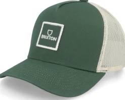 Trucker-Brixton Alpha Block X C Mp Mesh Cap Pebble/White Trucker - Grey