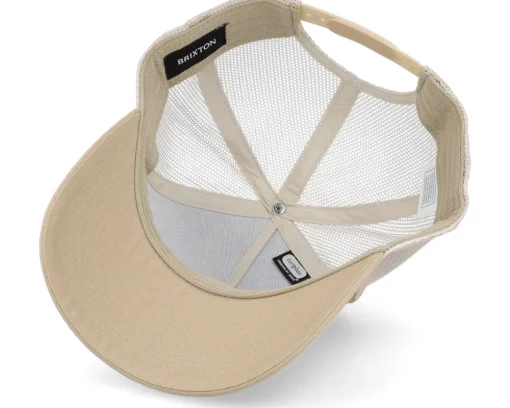 Trucker-Brixton Alpha Block X Mesh Cap Sand/Sand Trucker - Beige
