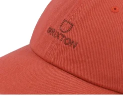 Best Brixton Alpha Cap Marsala Vintage Wash Dad Cap - Red