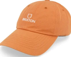 Dad Cap-Brixton Alpha Cap Paradise Vintage Wash Dad Cap - Orange
