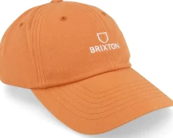 Dad Cap-Brixton Alpha Cap Paradise Vintage Wash Dad Cap - Orange
