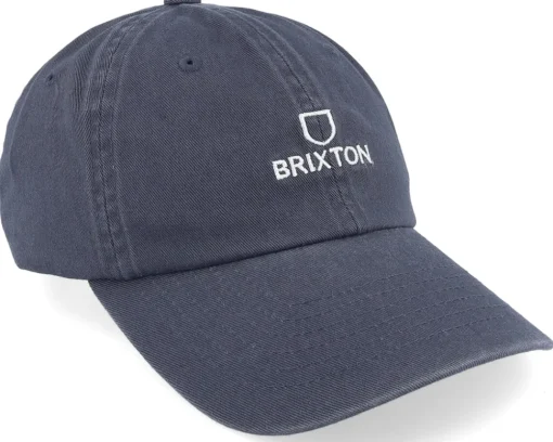Dad Cap-Brixton Alpha Cap Washed Navy Vintage Wash Dad Cap - Blue