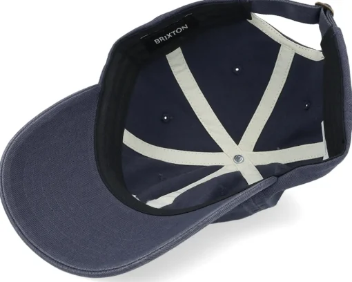 Dad Cap-Brixton Alpha Cap Washed Navy Vintage Wash Dad Cap - Blue
