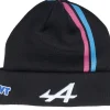 Motor | Cuff Beanies-Formula One Alpine F1 24 Gasly Stripe Knit Black Cuff -