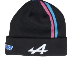 Motor | Cuff Beanies-Formula One Alpine F1 24 Gasly Stripe Knit Black Cuff -