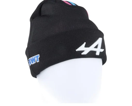 Motor | Cuff Beanies-Formula One Alpine F1 24 Gasly Stripe Knit Black Cuff -