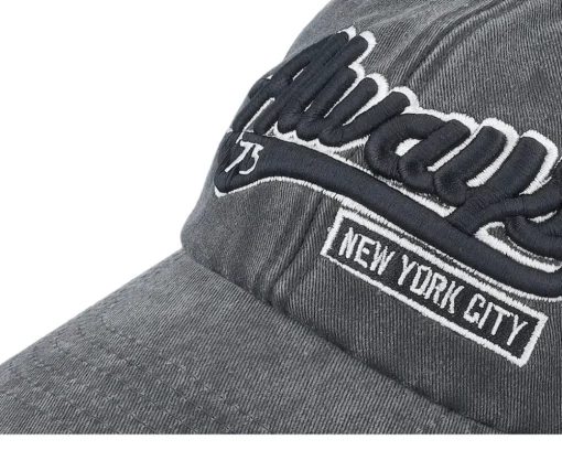 Hot Iconic Always New York Washed Dad Cap - Black