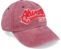 Discount Iconic Always New York Washed Dad Cap - Red