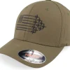 Sale Iconic American Flag Jet Fighter Aircraft Olive Flexfit -